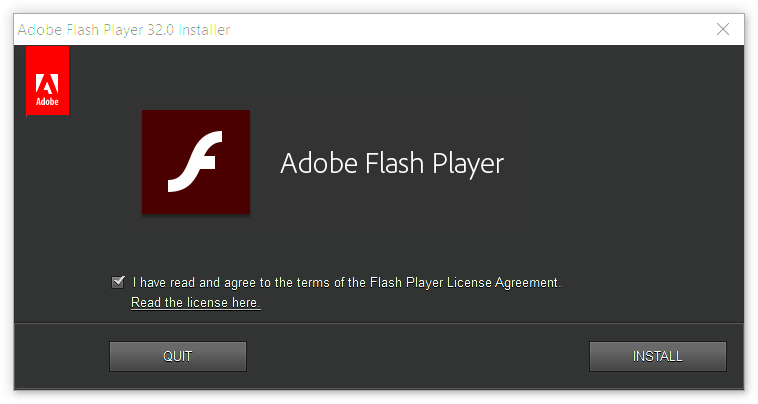 Flash player installer